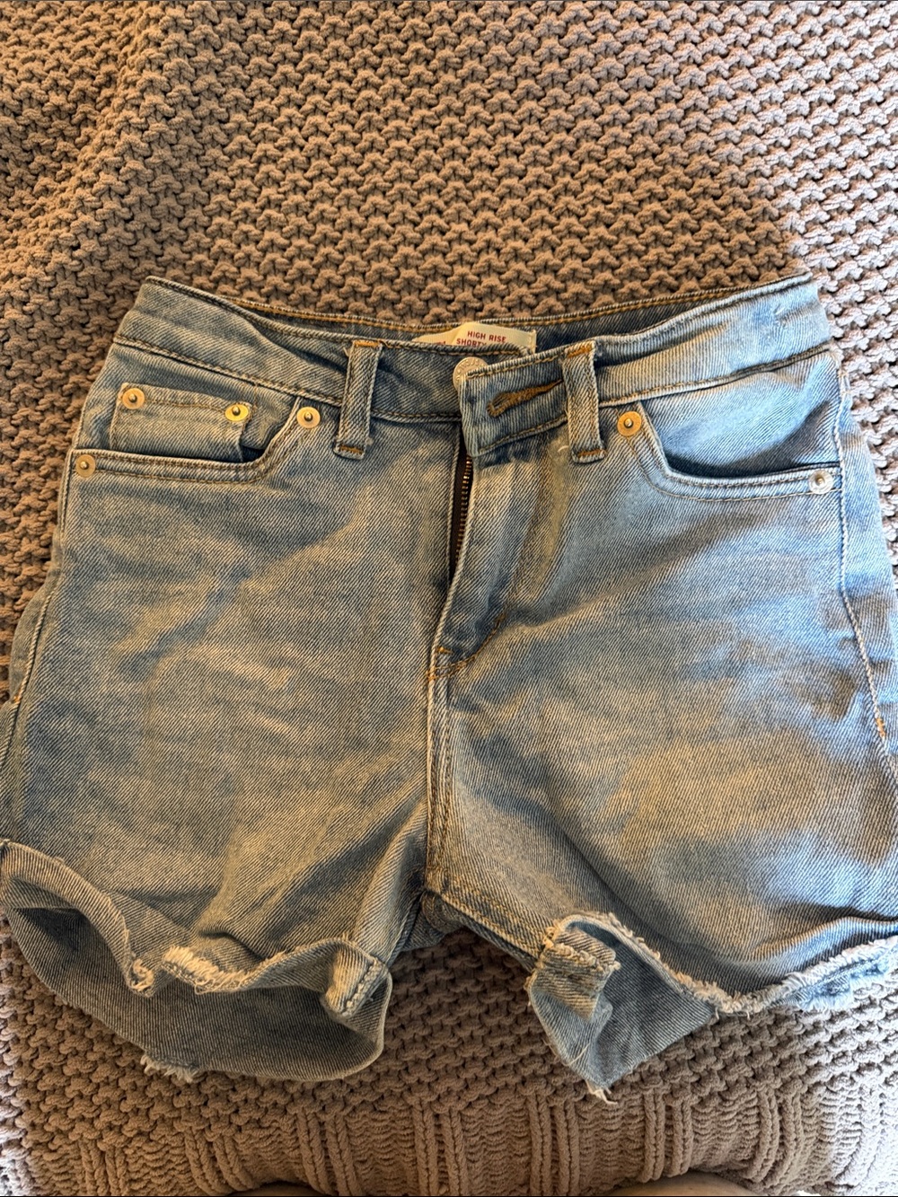Levi’s High Rise Light Blue Denim Women’s Shorts